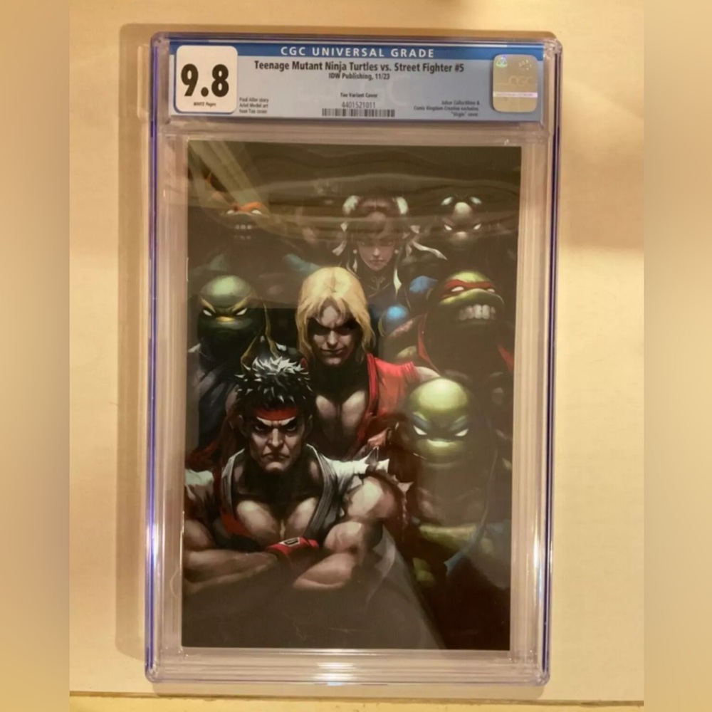 9.8 CGC Graded TMNT Vs Street Fighter #5 Ivan Tao Virgin Variant